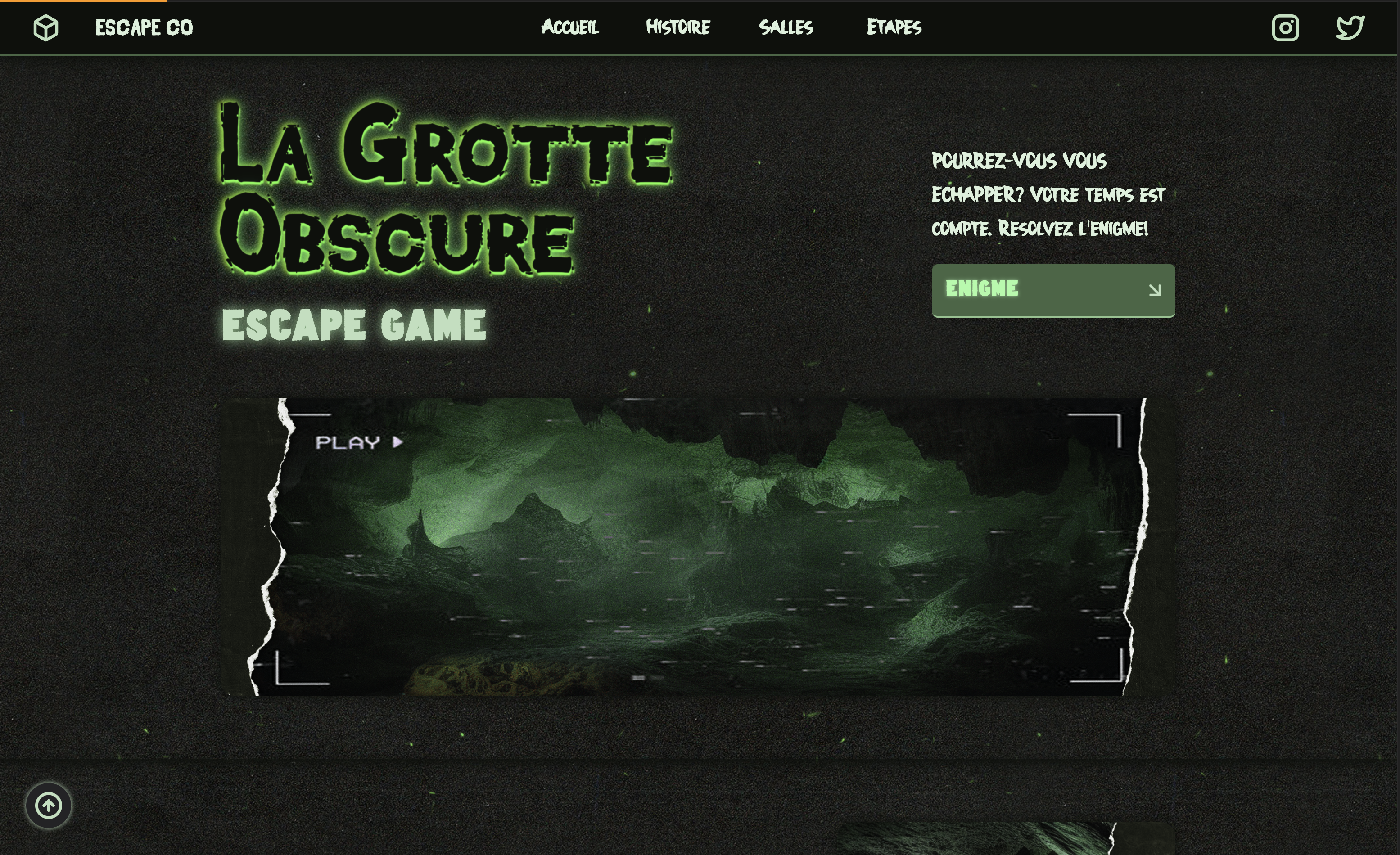 Escape Game "La Grotte Obscure"